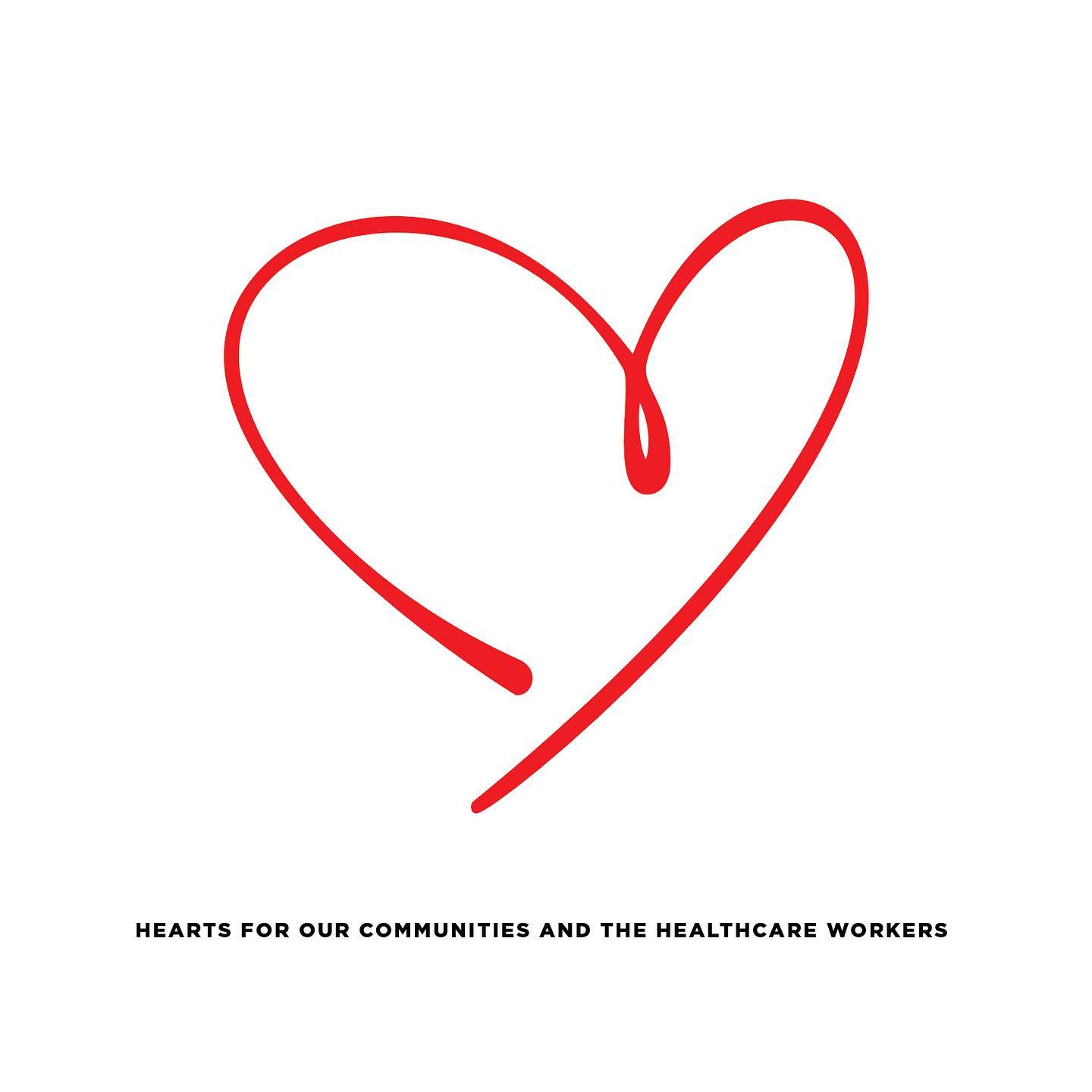 Hearts for Healthcare Workers logo graphic
